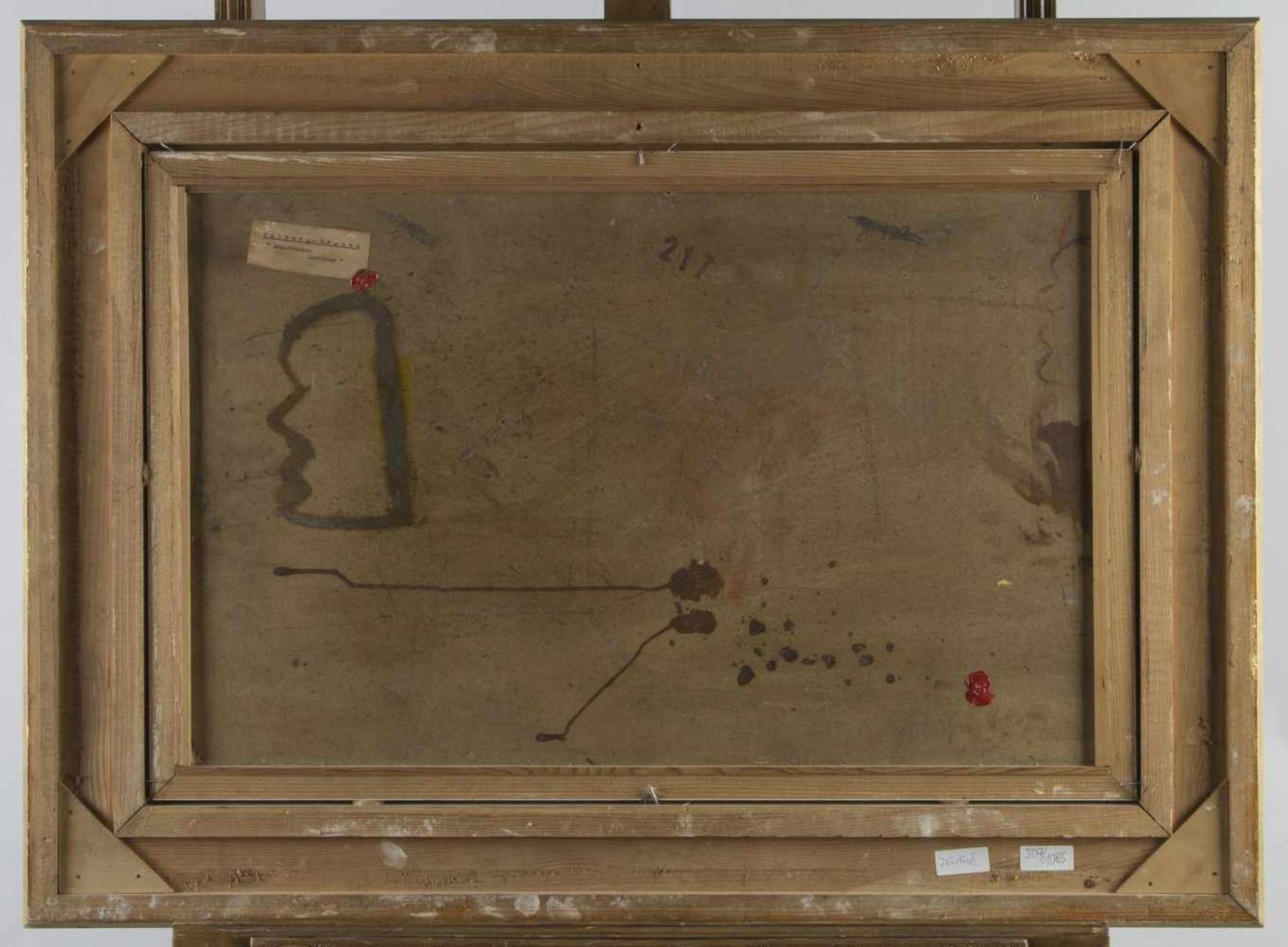 Halberg-Krauss, Fritz. 1874 Prozelten - Prien 1951Abziehendes Gewitter. Öl/Karton. Sign. 43 x 67 cm. - Bild 3 aus 3