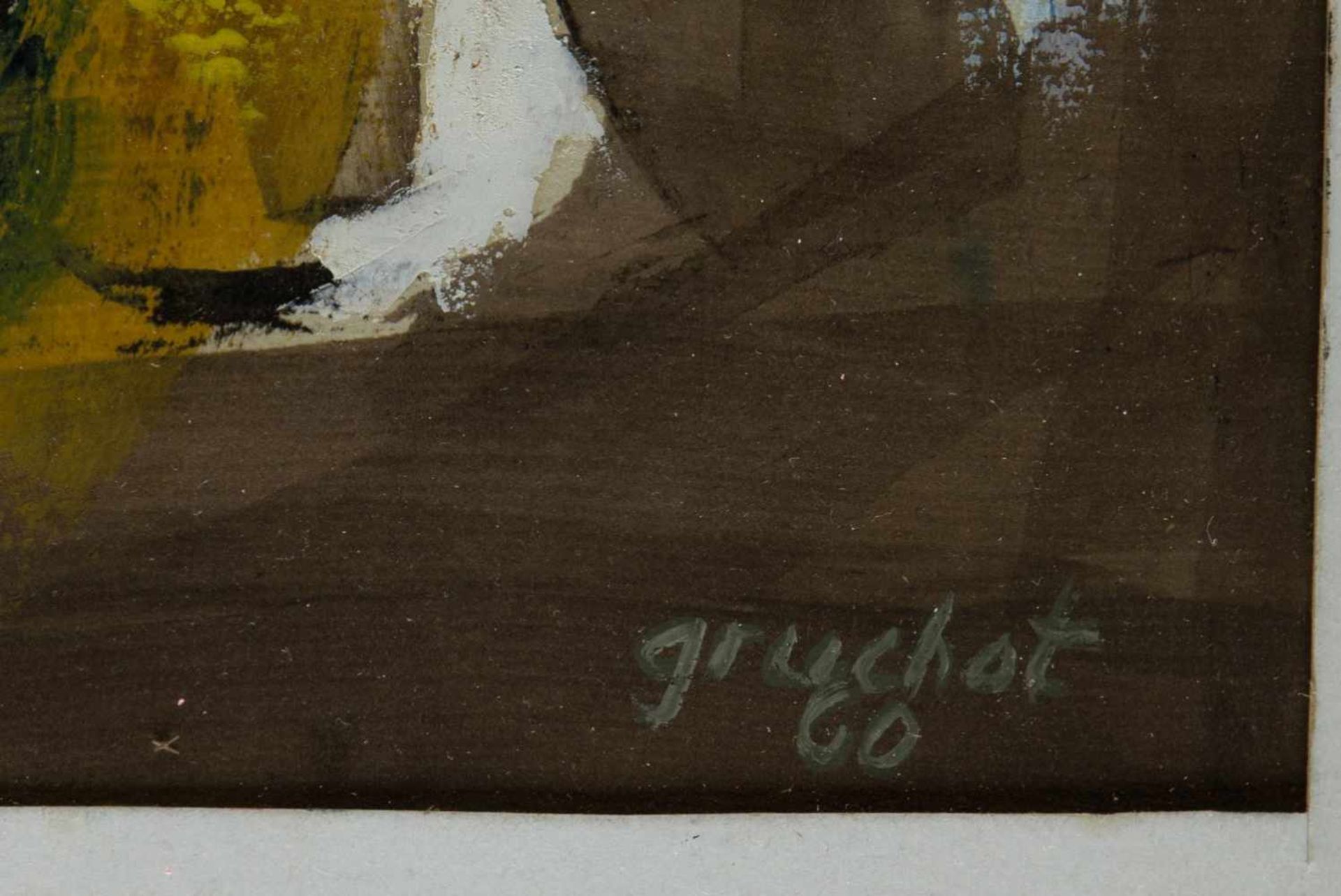 Gruchot, Heinz. 1918 Breslau - München 1994Komposition. Acryl. Sign. und dat. (19)60. 51,5 x 35,5 - Bild 2 aus 2