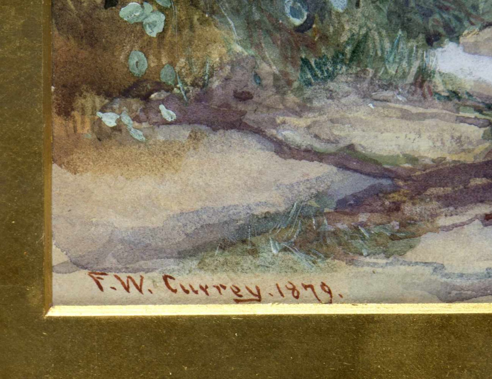 Currey, Frances Wilmot('Fanny Currey'). 1848 - Lismore - 1917Mann flechtet einen Korb. Aquarell, - Bild 2 aus 3