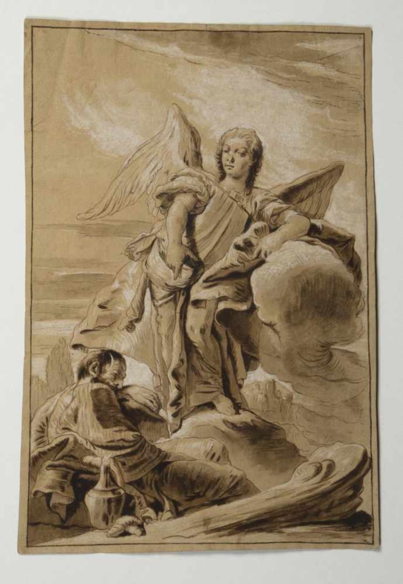 Italien, 18. und 19. Jh.Mythologische Szenen. 2 Tusch- und 1 Bleistiftzeichn. Bis 42,5 x 27,5 cm.- - - Bild 3 aus 4