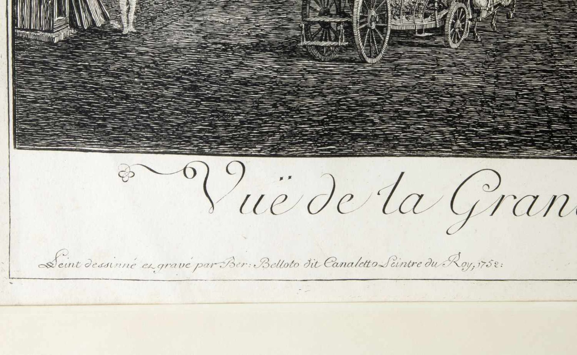 Bellotto gen. Canaletto, Bernardo. 1721 Venedig - Warschau 1780Vue de la Grande Place du vieux - Bild 2 aus 2