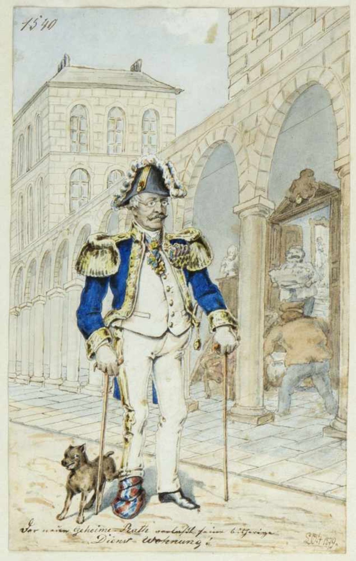 Otting, Ludwig von. 1818 - 1894Wieder ein neuer Großvater. Der Geheimrat verlässt seine - Bild 2 aus 3