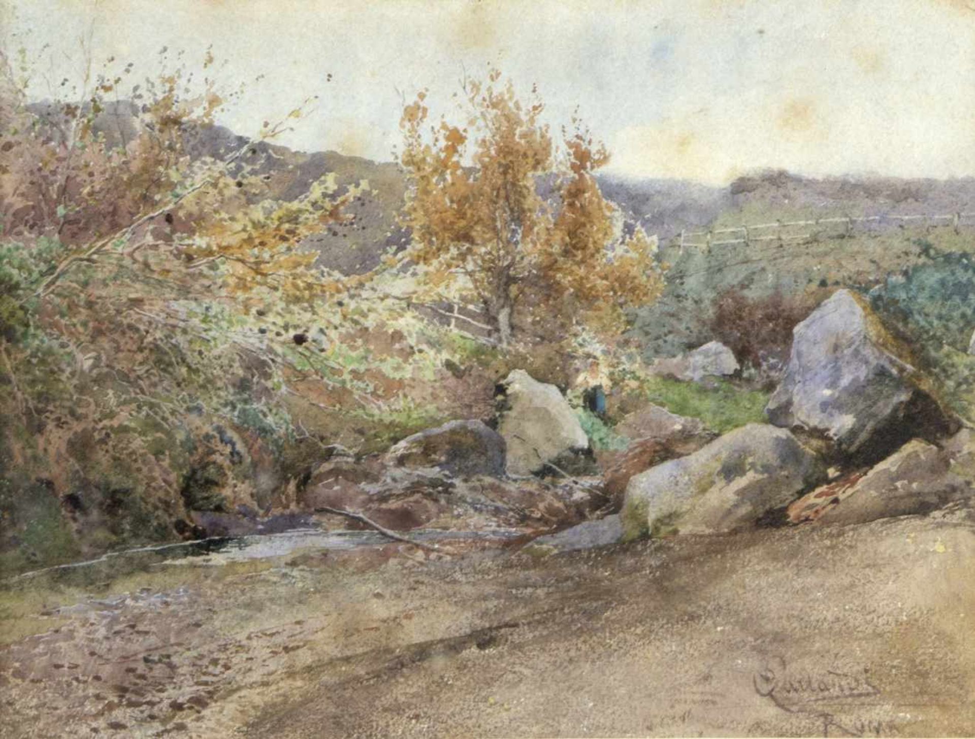 Carlandi, O. Wimmer, S. u.a.Herbstliche Landschaft. Kühe auf der Weide. Prosit Neujahr. 1 - Bild 3 aus 4