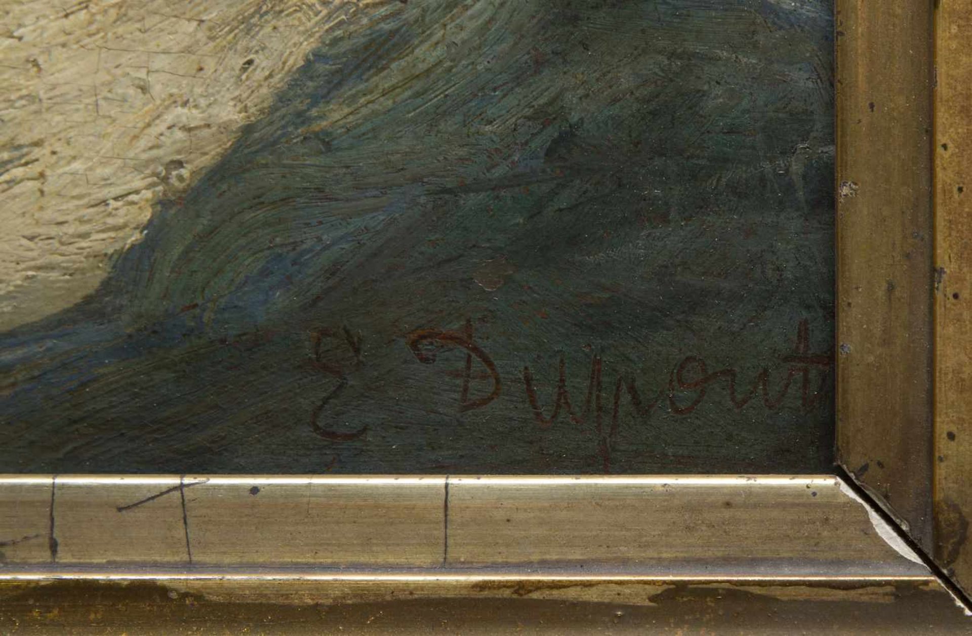 Dupont, Ernest. 1816 - Paris - 1888Portrait einer jungen Frau. Öl/Holz. Sign. 27 x 21 cm. - Bild 2 aus 3
