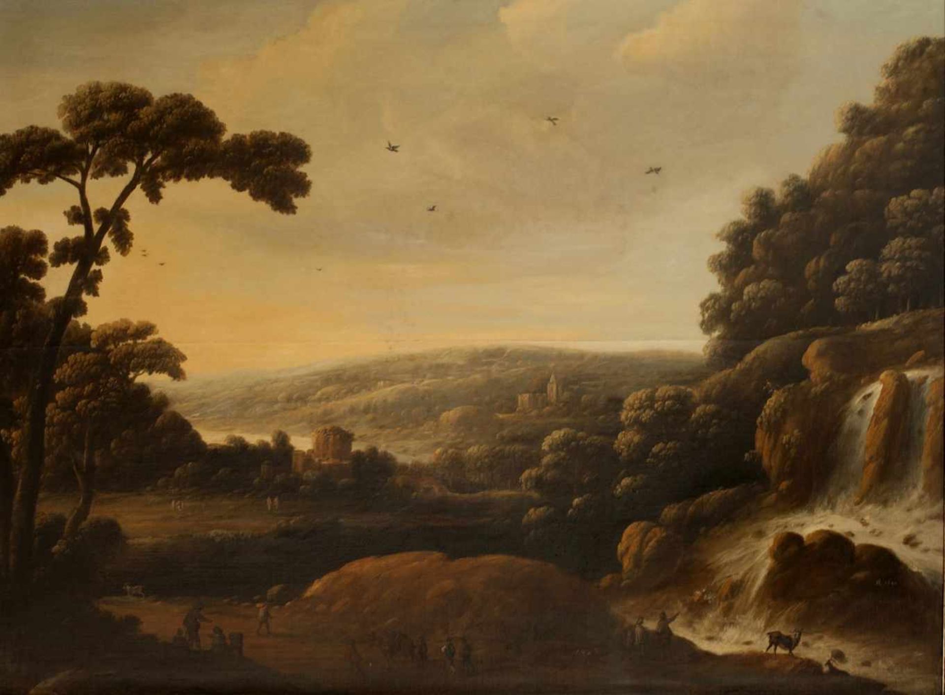 Everdingen, Alaert van. 1621 Alkmaar - Amsterdam 1675. Zugeschrieben Bergige Landschaft mit einem