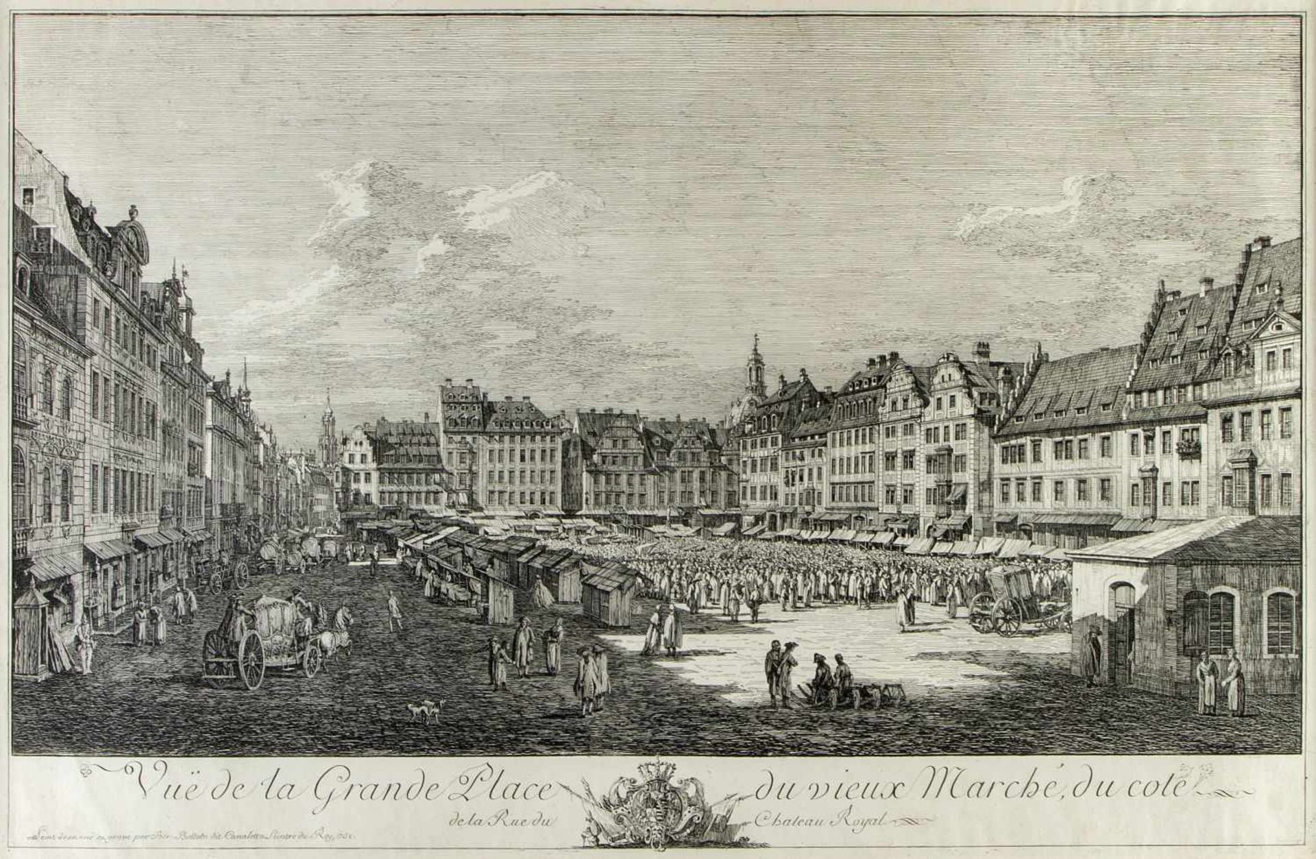 Bellotto gen. Canaletto, Bernardo. 1721 Venedig - Warschau 1780Vue de la Grande Place du vieux