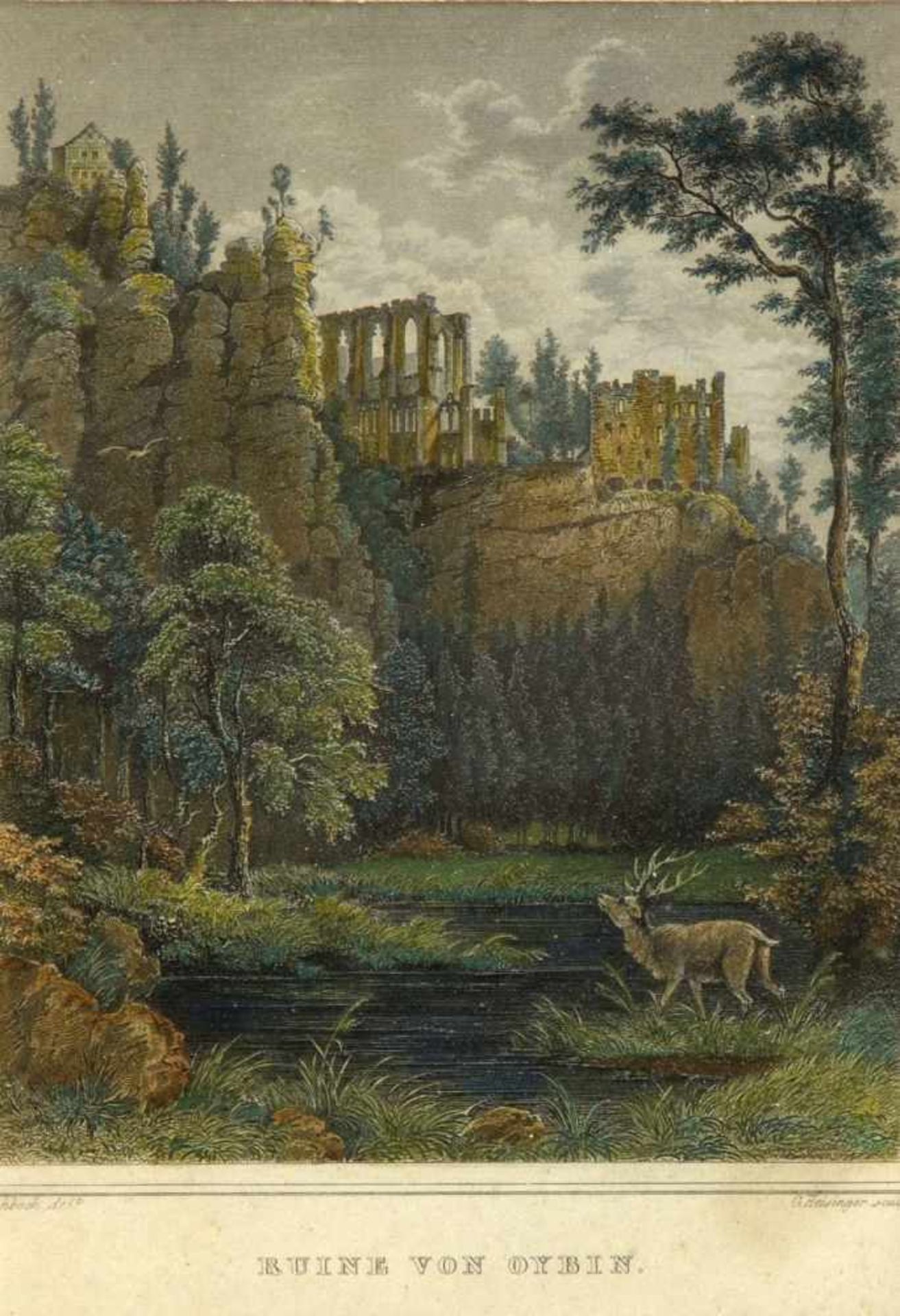 Riegel, J. Heisinger, G. Poppel, J u.a.Wittelsbacher Palast von München. Ruine von Obyn u.a. 18 Bll. - Image 4 of 5