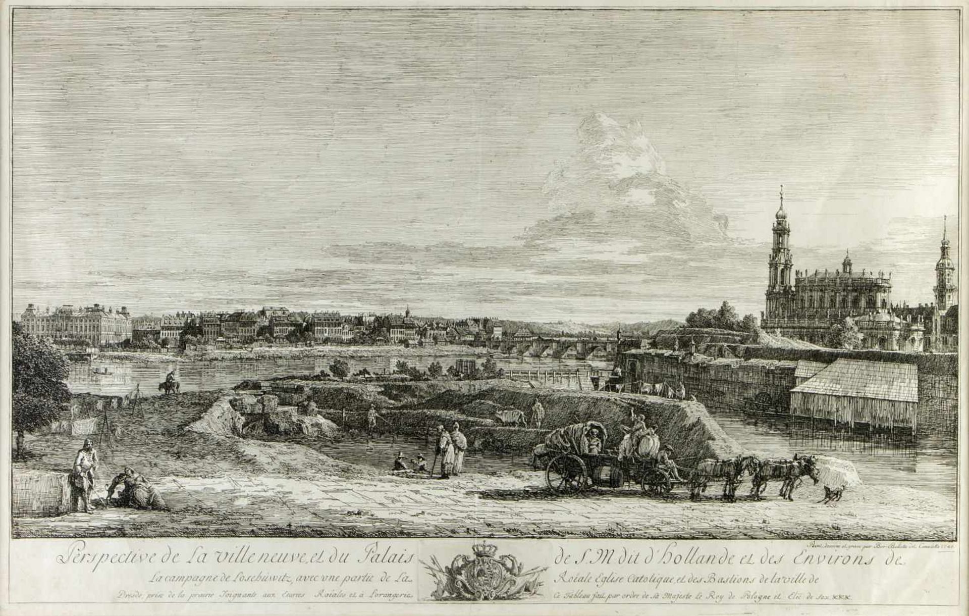 Bellotto gen. Canaletto, Bernardo. 1721 Venedig - Warschau 1780Perspective de la ville neuve du