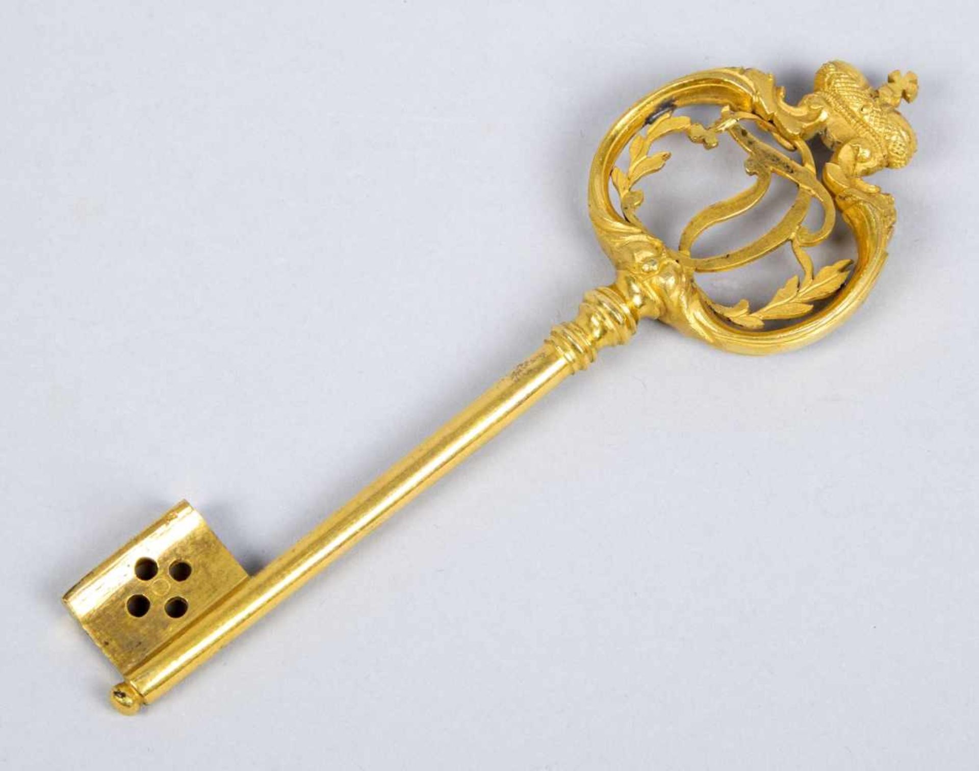 Kammerherrenschlüssel aus der Regierungszeit des Kurfürsten Carl Theodor (1777-1797)Messing,