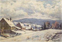 Gleissner, Hans (19./20. Jh. Berlin) "Ostpreußische Winterlandschaft", Öl/Lw., sign. u.r.,70x100 cm