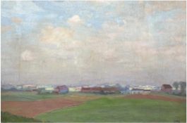 Dorn, Ernst (1889 Coburg-1927 München) "Weite Mecklenburger Landschaft", Öl/MP., sign.u.r., 40x57