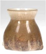 WMF-Vase, Ikora, Elefantenfuß, Abriss kugelförmig beschliffen, H. 16 cm
