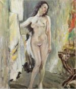 Dawidson, Allan (1873-1932) "Weiblicher Akt", Öl/Lw., sign. u.r., 60x51 cm