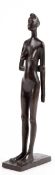 Seitz, Gustav (1906-1969) "Stehende Negerin (Pariser Negerin)", Bronze mit dunkelbraunerPatina,