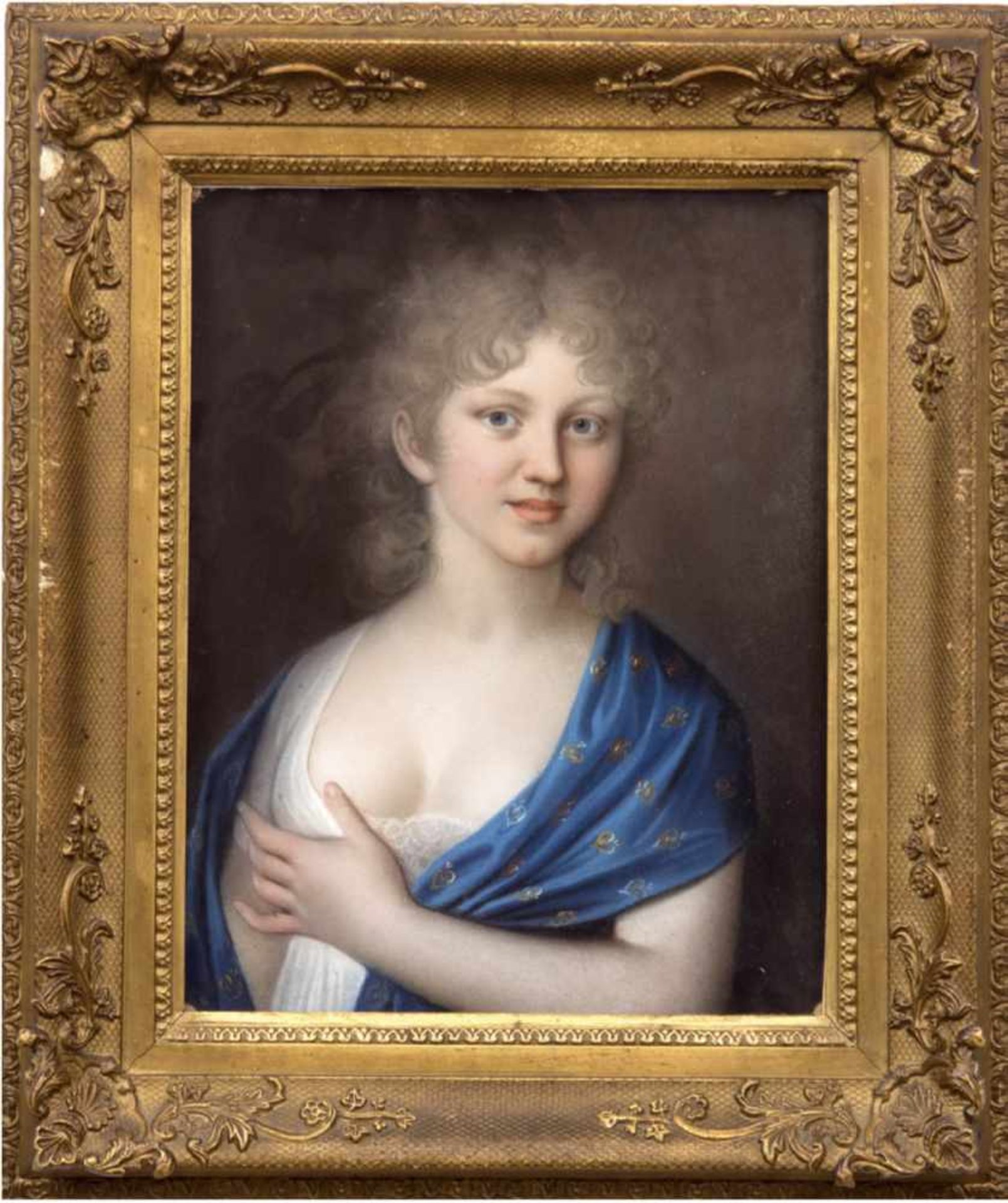 Tischbein "Porträt Prinzessin Friederike von Preußen", Pastell auf Ziegenleder, rücks.bezeichnet,