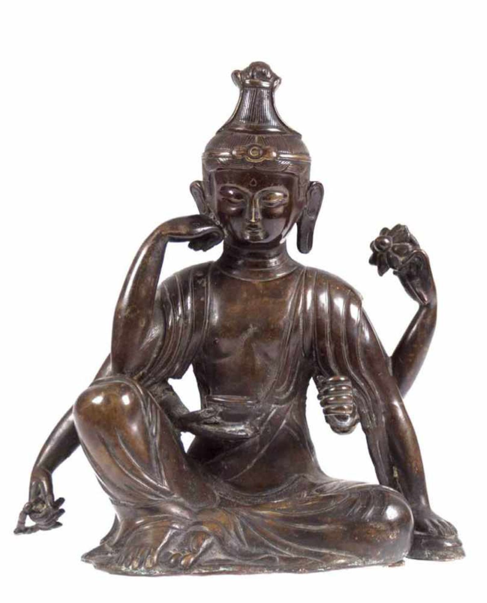 Skulptur "Avalokieschvara, der 6-armige Bodhisattva des Mitgefühls und derBarmherzigkeit", China/