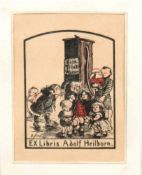 Zille, Heinrich (1858-1929) "Zweifarbiges Klischee-Gravüre aus dem Jahr 1908" Grafik, inder Platte