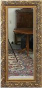 Spiegel, Holz/Stuck, vergoldet, 130x63 cm