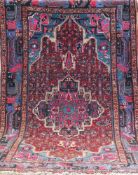 Koliai, Persien, farbenreich mit zentralem Medaillon u. floralen Motiven, 2 Kanten leichtbelaufen,