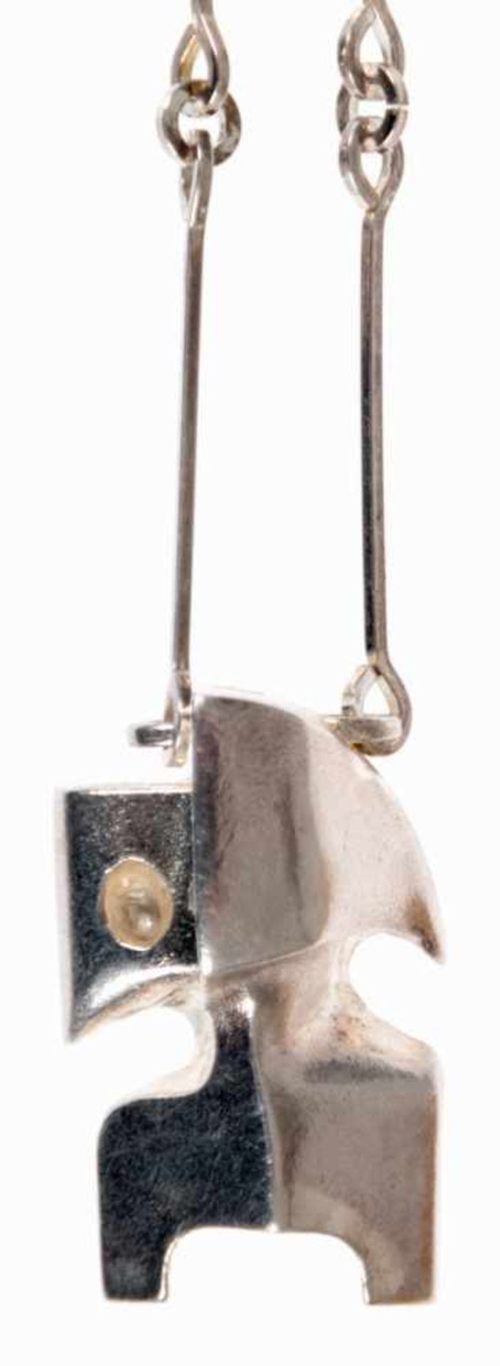 Lapponia-Kette mit Anhänger, 925er Silber, Finnland, Anhänger-L. 3,3 cm, Ketten-L. 73 cm