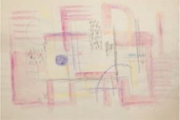 Kinder, Hans (1900 Dresden-1986 ebenda) "Raumlandschaft" Bleistift/Aquarell, 1925, monogr.u.l..,