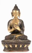 Gautama-Buddha "Buddha sitzend auf Lotosthron in der Haltung der Verbreitung der Lehre