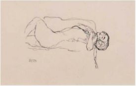 Klimt, Gustav (1862 Baumgarten/Wien-1918 Wien) "Aktstudie", um 1910, Heliogravure, sign.in der