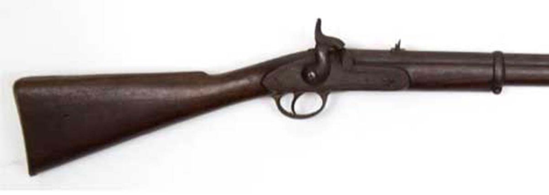 Vorderlader-Gewehr, mit Perkussinsschloß, Schaftung aus Holz, Herstellung von Tower,Baujahr 1861,