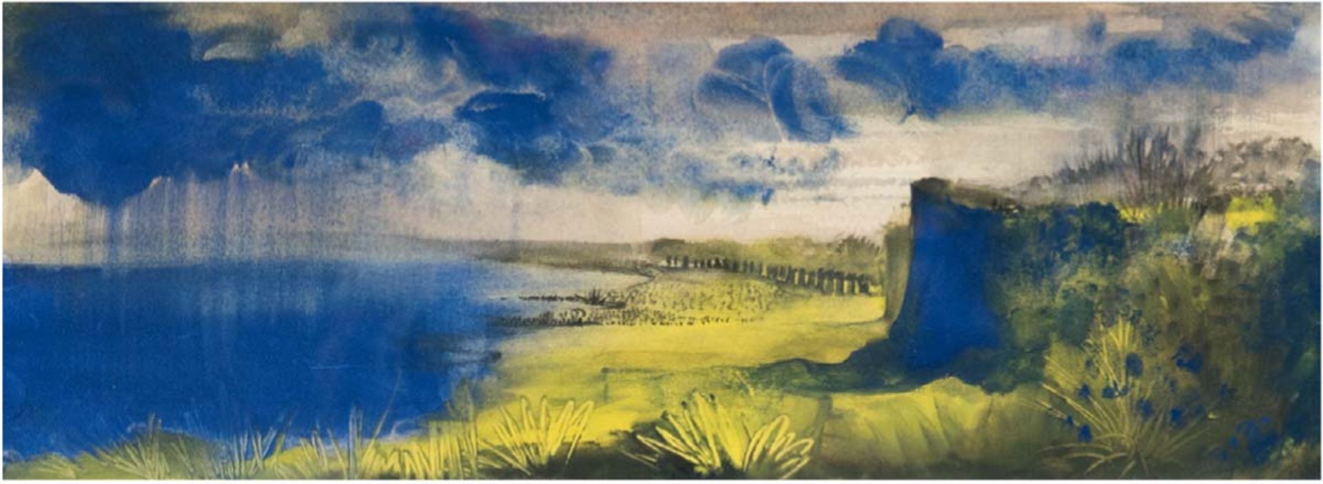 Köhler-Kliefert, Brigitte (1924-Stralsund-2001 Berlin) "Steilküste auf Rügen",Gouache/Papier,