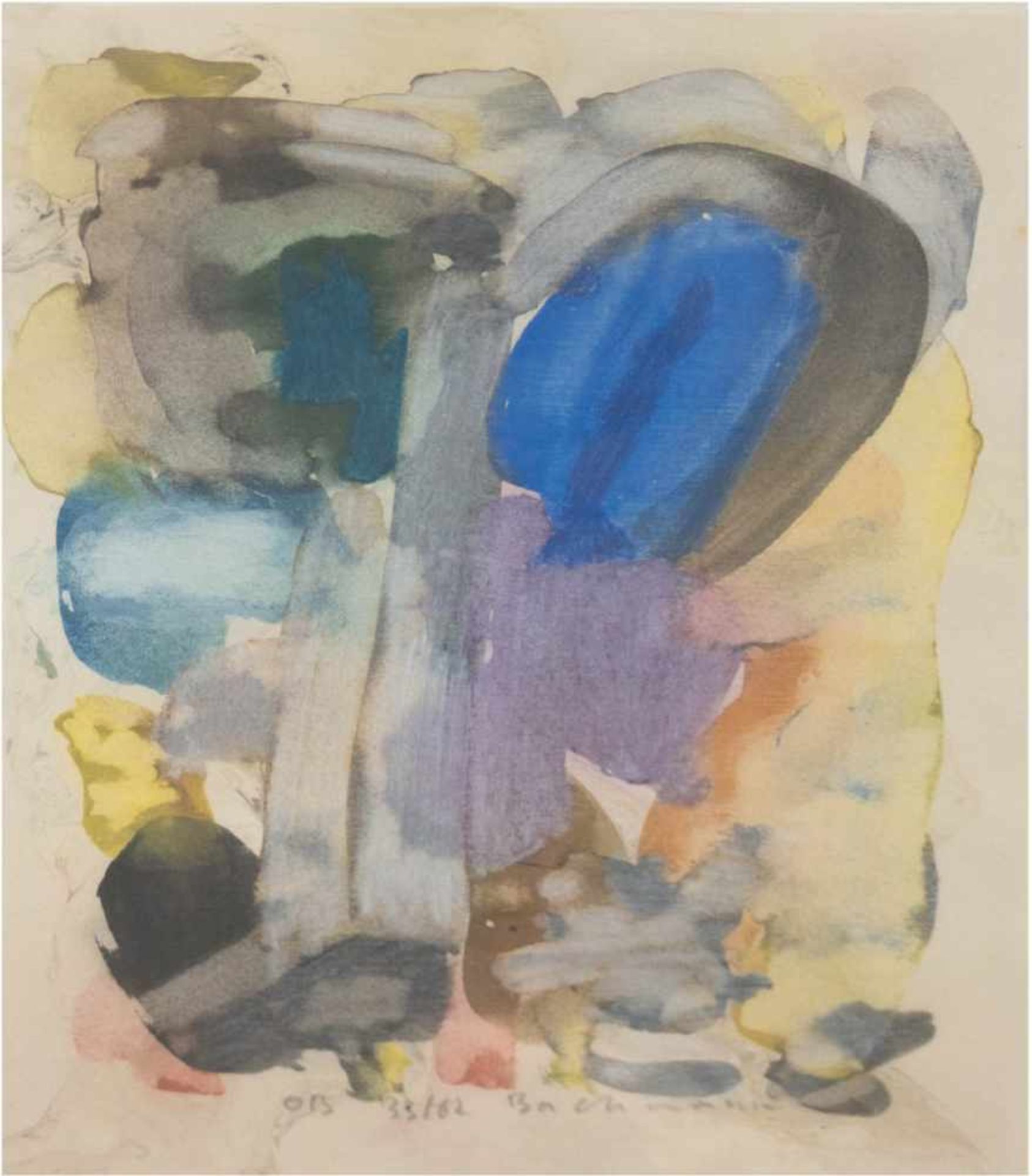 Bachmann, Hermann (1922 Halle-1995 Berlin) "Ostseelichtlandschaft", Aquarell, bez. OB für"