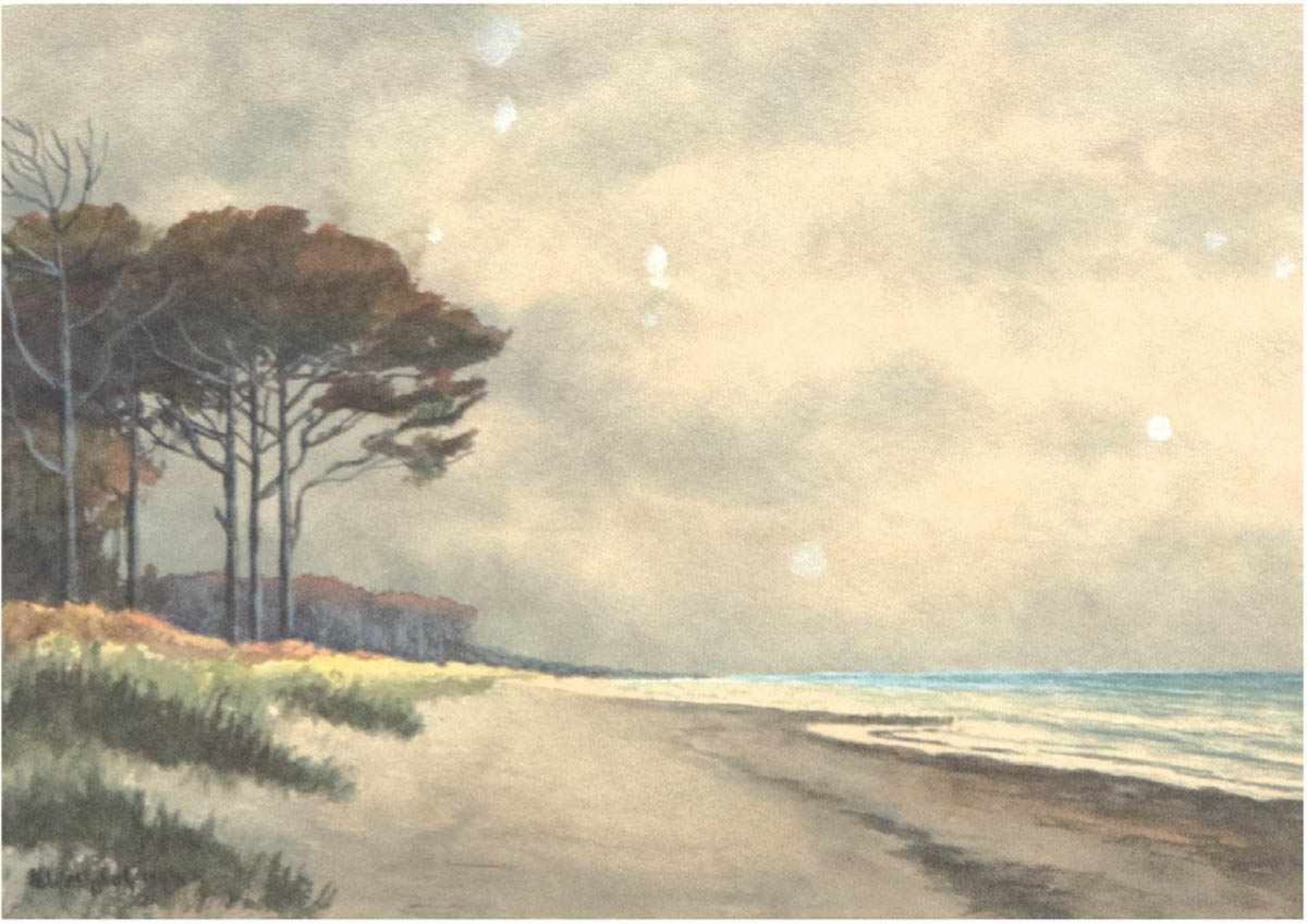 Westphal, Hermann (1885-1954) "Stolteraa-Warnemünde", Pastell, sign. u.l. und dat.1944,18,5x25 cm,