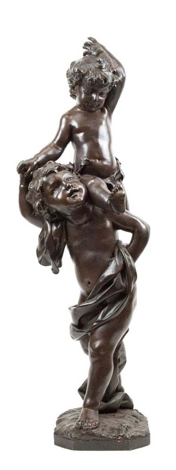 Große Bronze-Figurengruppe nach Moreau, Auguste 1834 Dijon- 1917 Paris) "