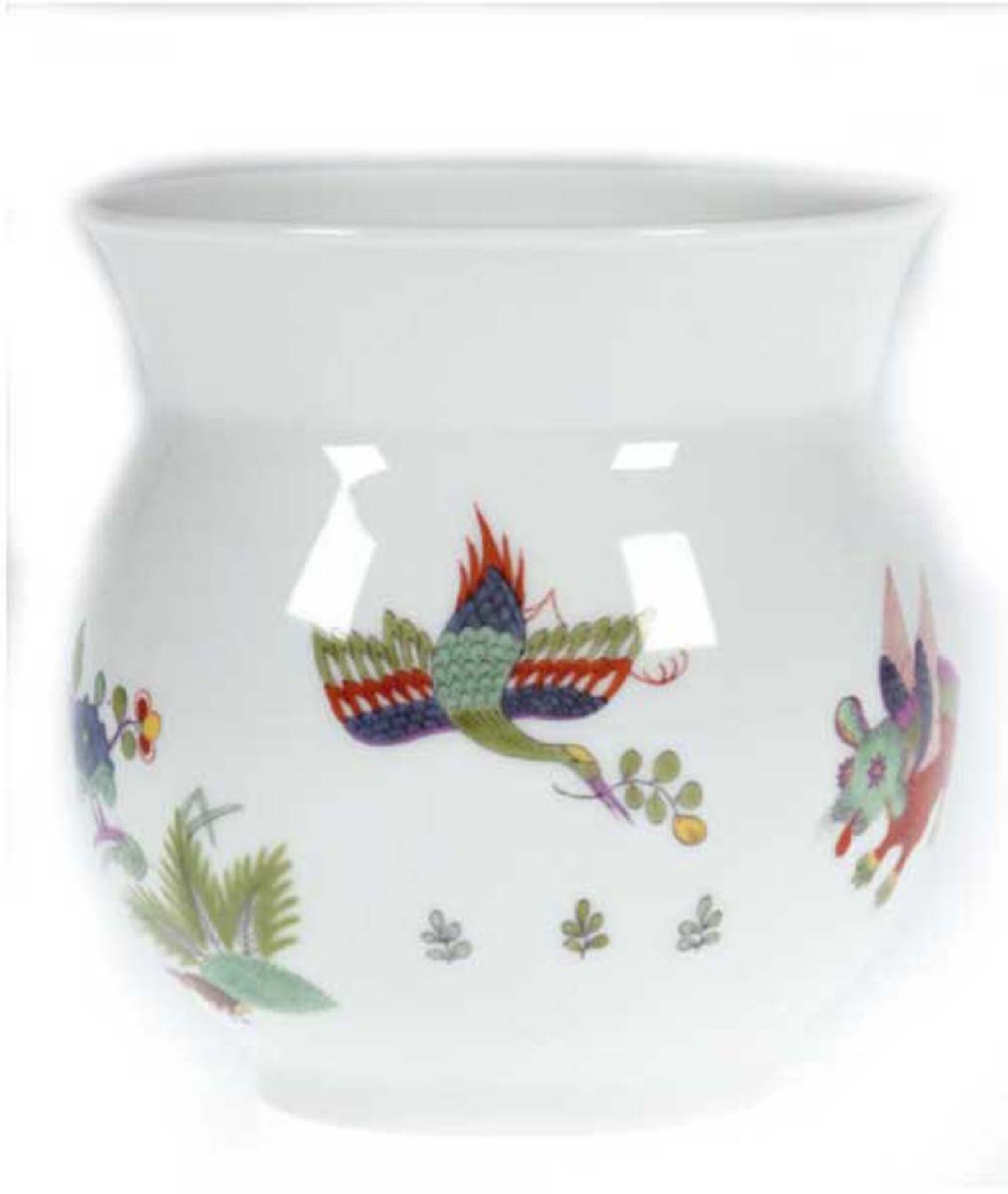 Meißen-Vase, Kakiemon-Dekor, gebaucht, 1. Wahl, H. 10,5 cm