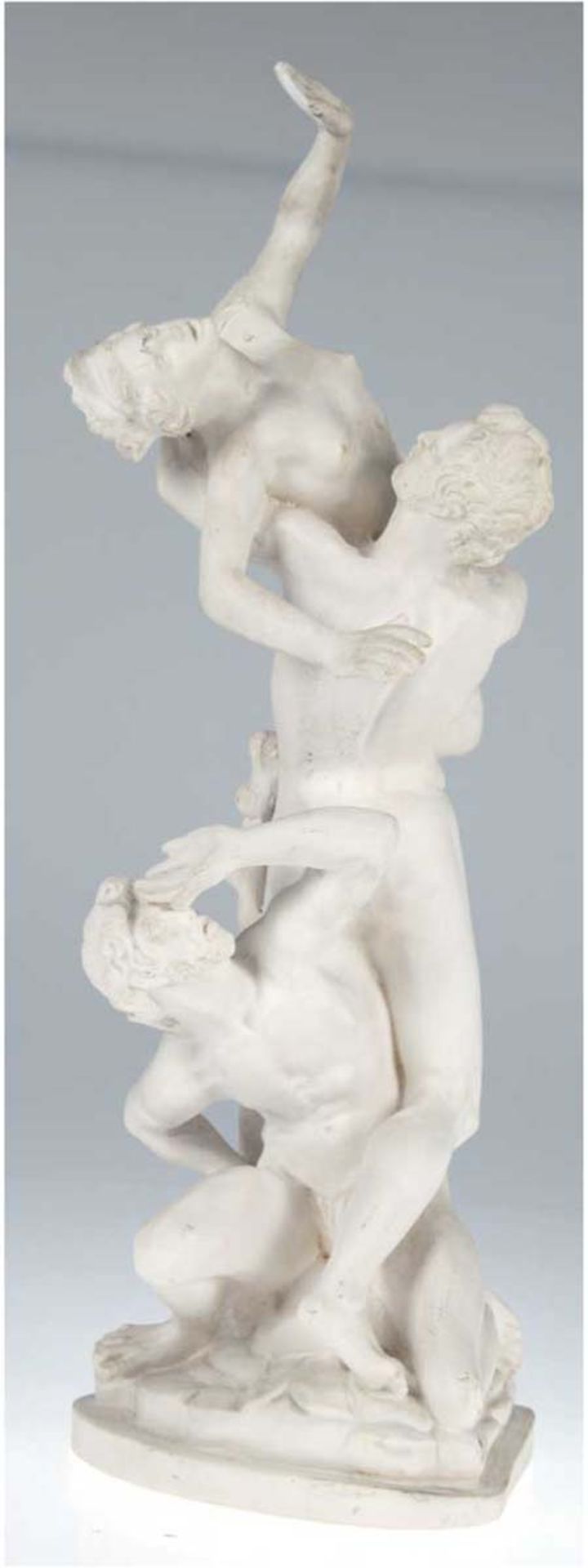 "Raub der Sabinerin" nach Giambologna, Guß, weiß, Finger best., H. 56 cm