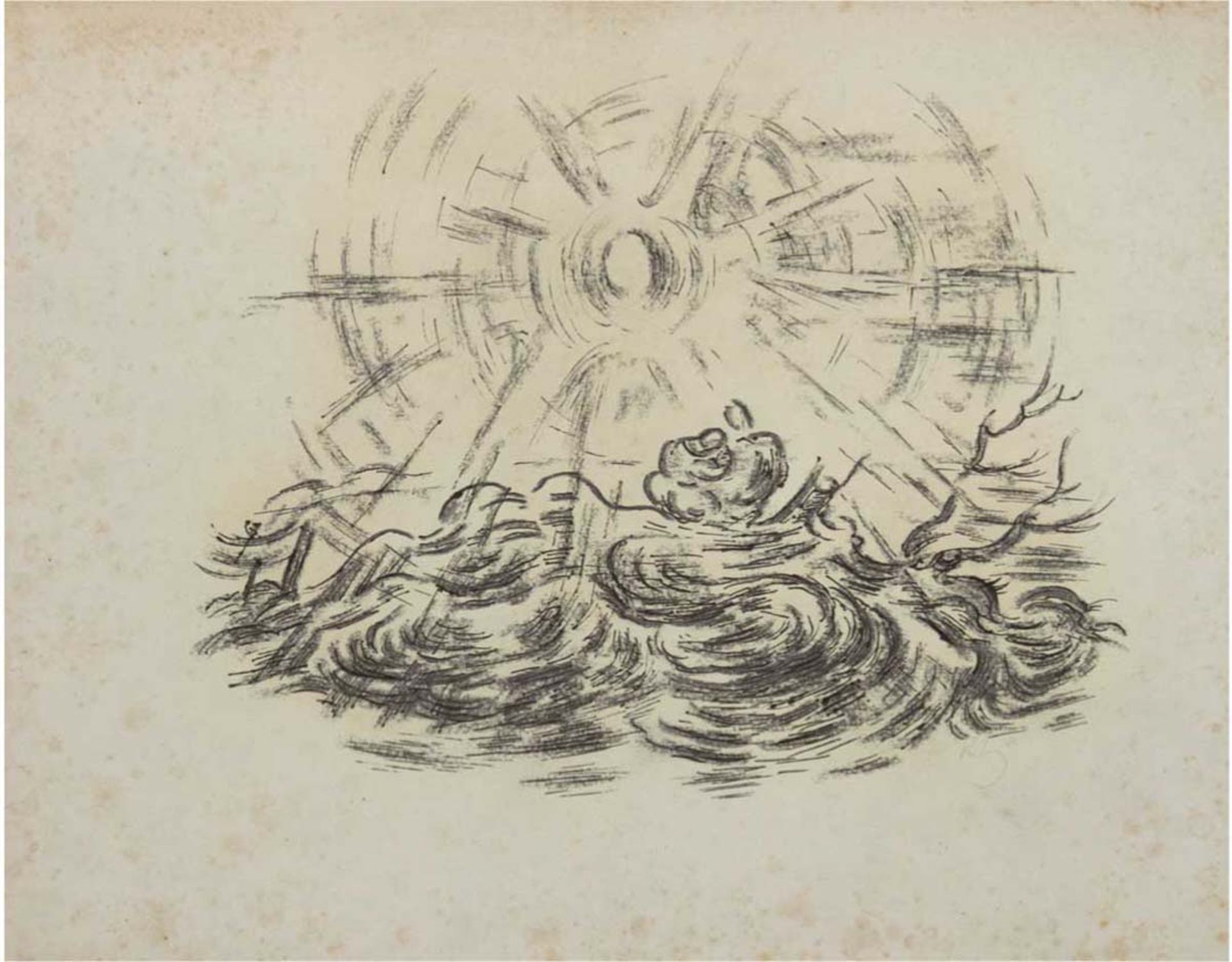 Ziegler, Richard (1891-1992)"Sonnenaufgang am Meer", um 1920, Radierung, sign. u.r., seltener