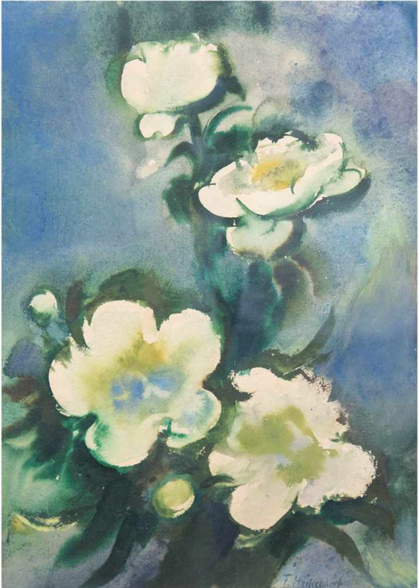 Heckendorf, Franz (1888 Berlin-1962 München) "Blumenstilleben", Aquarell, sign. u.r.,45x32 cm,