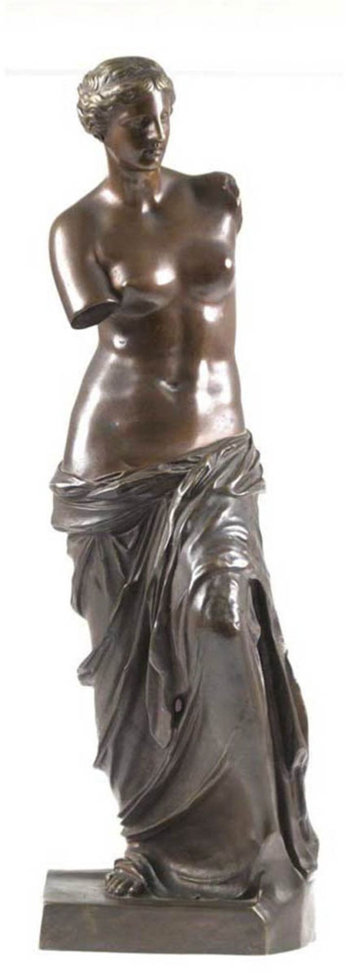 Bronze-Skulptur "Venus von Milo", braun patiniert, H. 51 cm