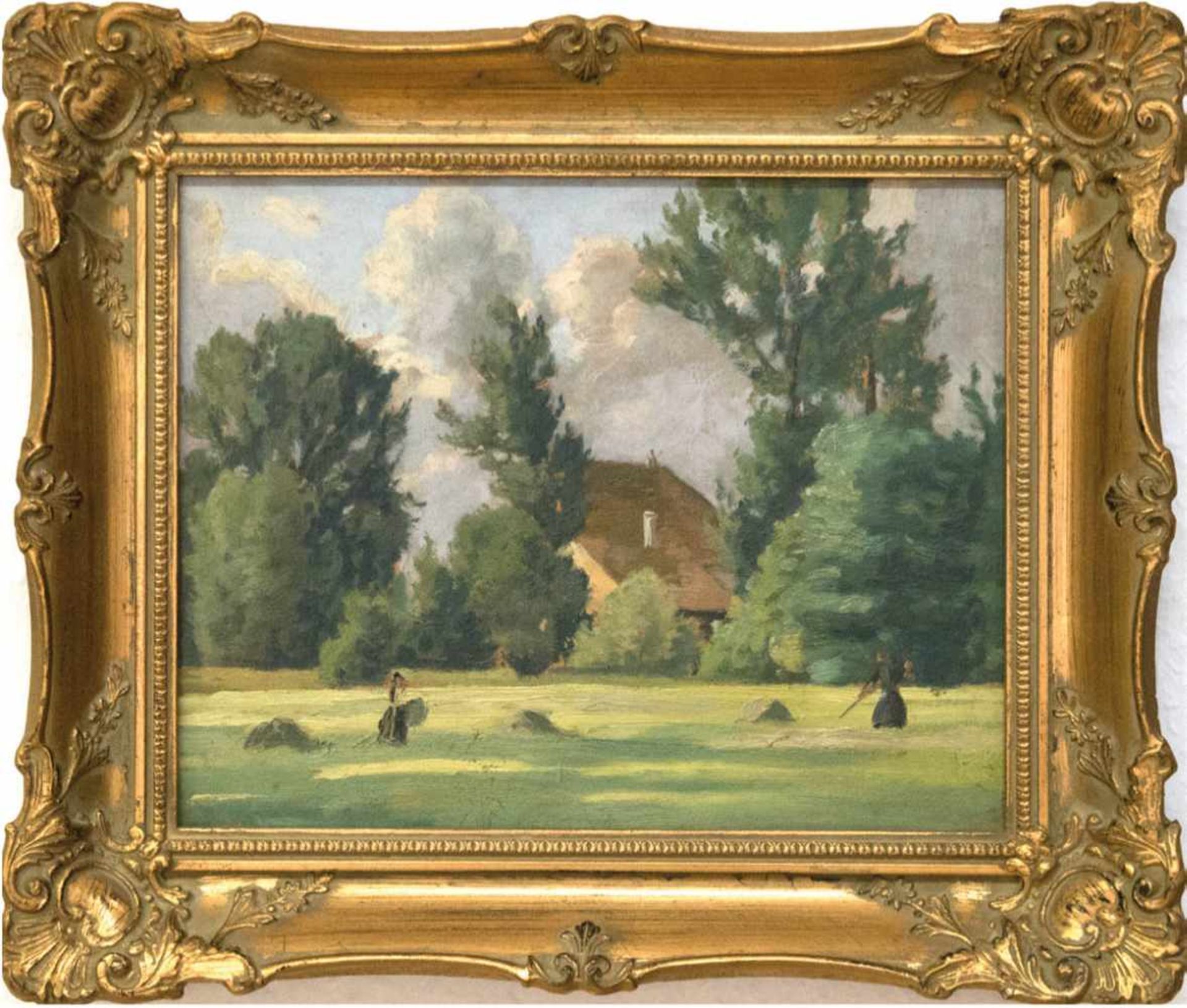 Exel, Johann Karl (1866 Darmstadt-) "Käsmühle bei Offenbach", Originaltitel, Öl/Mp.,unsign., aus