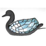 Tischlampe im Tiffanystil, in Form einer Ente, funktionstüchtig, 16x27x12 cm- - -23.80 % buyer's