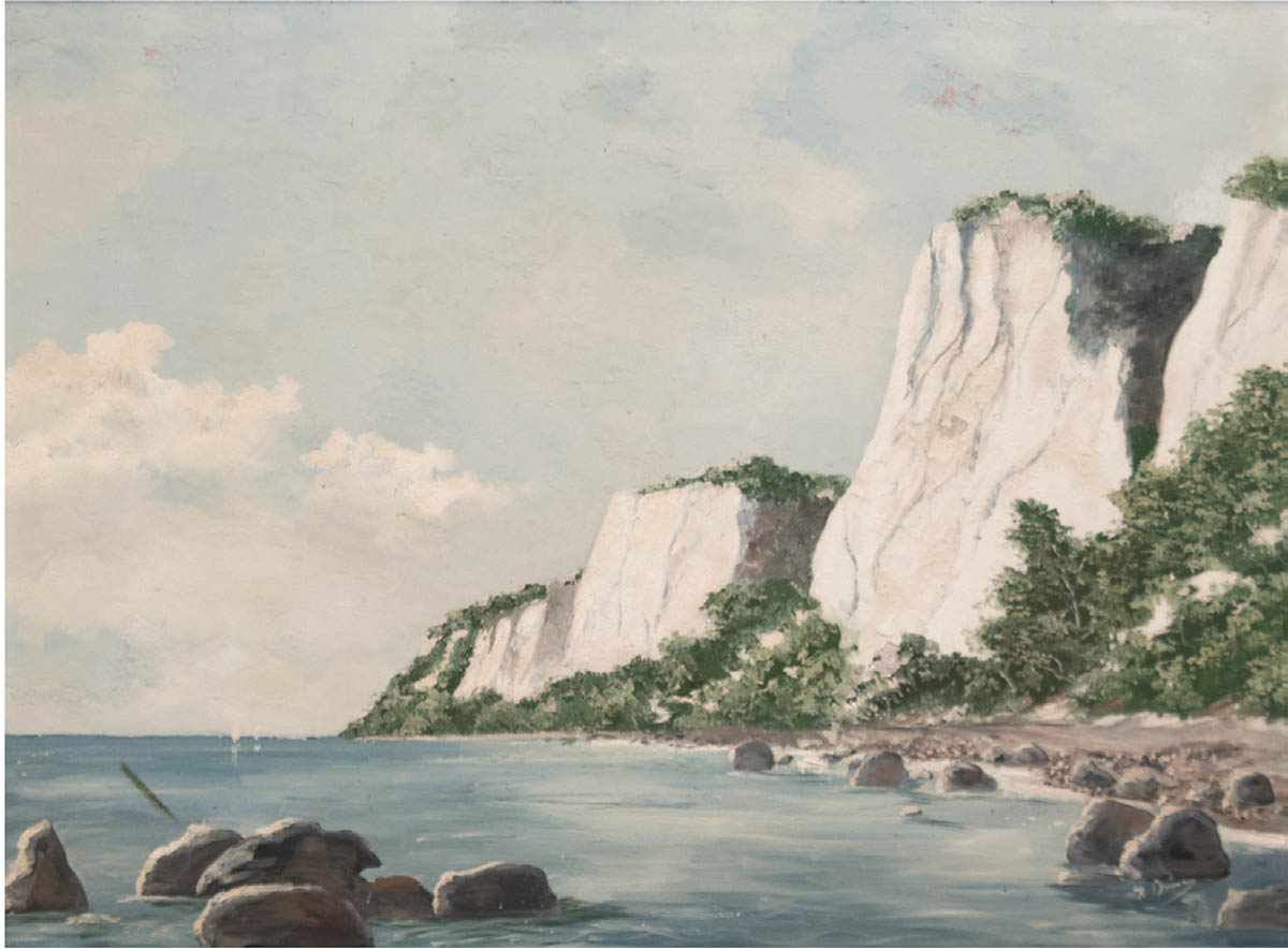 Landschaftmaler frühes 20. Jh. "Steilküste", Öl/Hf., undeutl. sign u.r., 60x80 cm,