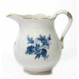 Meissen-Sahnekännchen, Blaue Blume mit Insekt, Aquatinta, Goldränder, I. Wahl, H. 8,5 cm- - -23.80 %