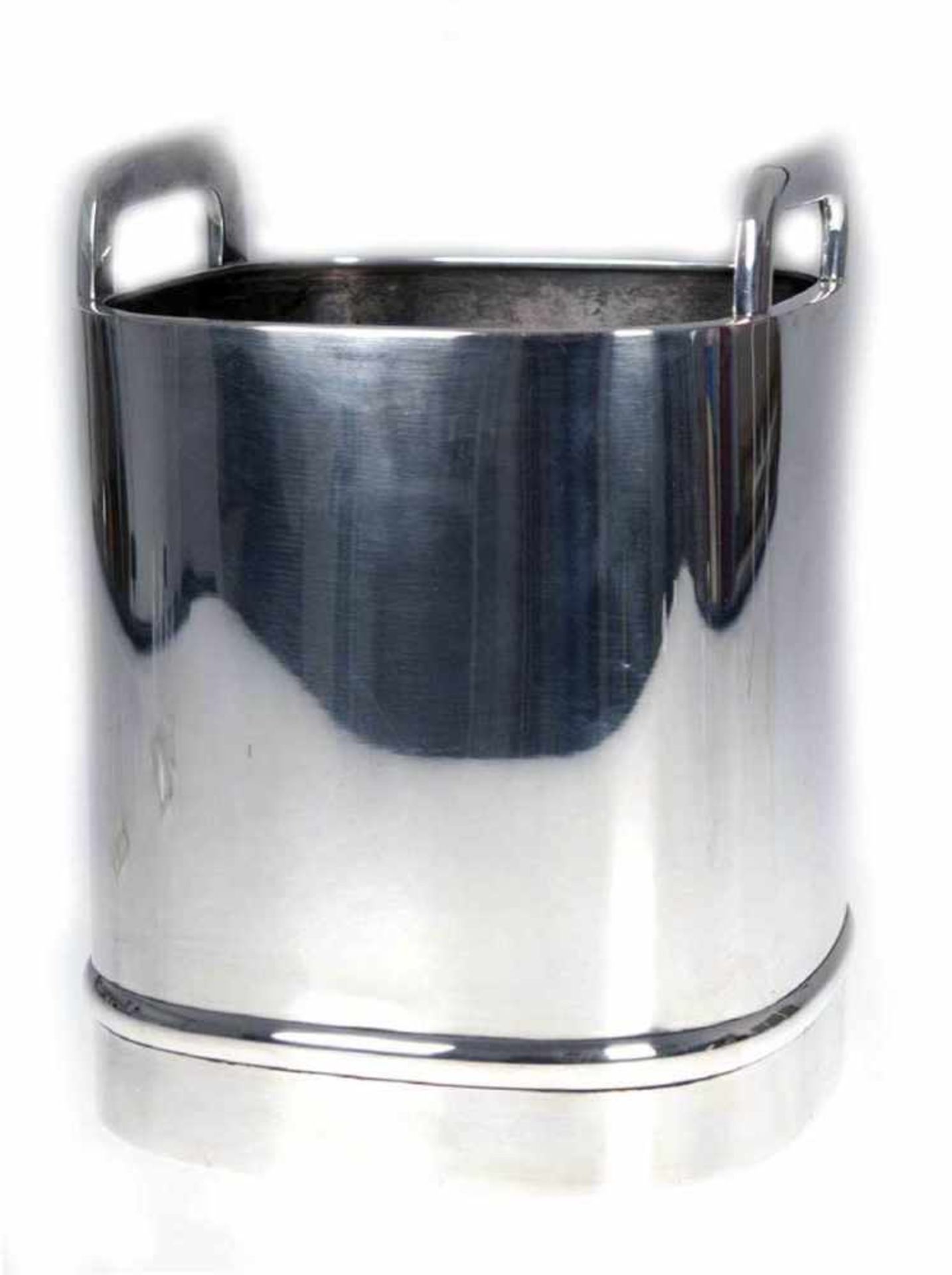 Sekt- /Weinkühler, 800er Silber, punziert, ca. 1388 g, im Querschnitt quadratische Formmit