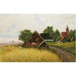 Hansen, A. (Impressionist 20. Jh.) "Blick auf Schaprode", Öl/Mp., sign. u. dat. '39 u.r.,50x73 cm,