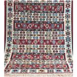 Kelim, mehrfarbig, mit durchgehendem Muster, guter Zustand, 240x177 cm- - -23.80 % buyer's premium