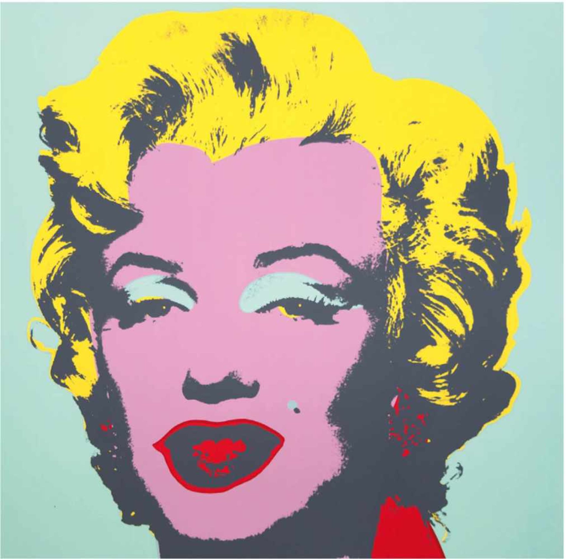 Warhol, Andy (1928 Pittsburgh-1987 New York) "Marilyn Monroe", Farbserigraphie aufleichtem Karton,