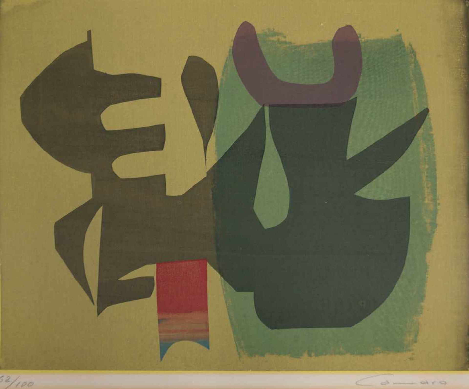Camaro, Alexander (1901 Breslau-1992 Berlin) "Abstrakte Komposition", Farblithographie,sign. u.r.,