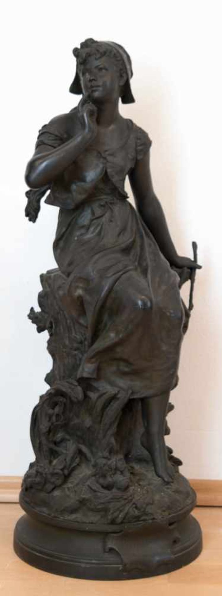 Moreau, Hippolyte-Francois (1832 Dijon-1927 Neuilly-sur-Seine) "Chant de L'Alouette",Bronze,