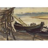 Arnheim, Clara (1870 Berlin-1943 Theresienstadt) "Fischerboot auf Hiddensee", Aquarell, um1920/30,