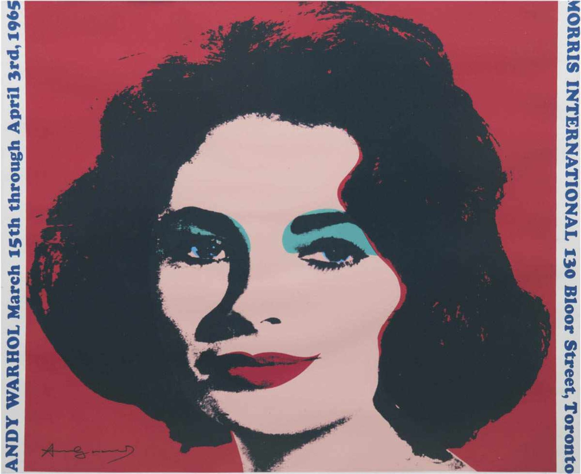 Warhol, Andy (1929-1987) "Liz Taylor", Litho, 1965, sign. u.l., markiert in Rand "