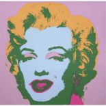 Warhol, Andy (1928 Pittsburgh-1987 New York) "Marilyn Monroe", Farbserigraphie aufleichtem Karton,